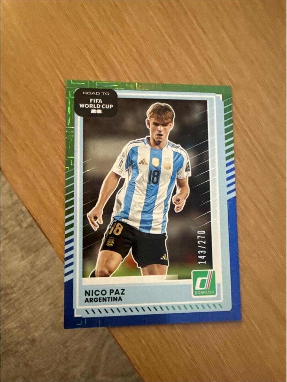 2025-26 Donruss Road to FIFA World Cup #164 Nico Paz Argentina /210 Refractor